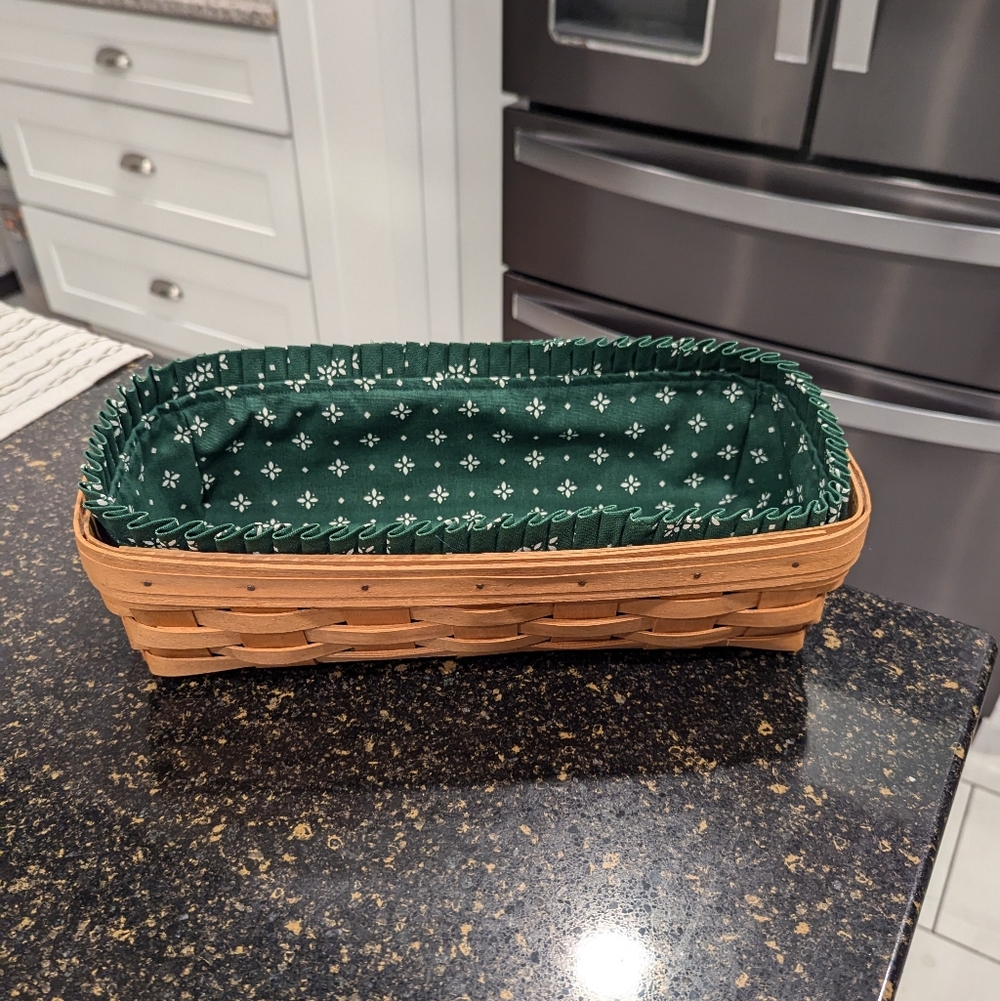 Woven Basket with Green Liner